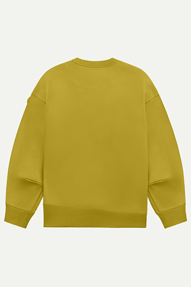 Erkek Basic Relax / Oversize Sweatshirt - Ruden - Moss - 3