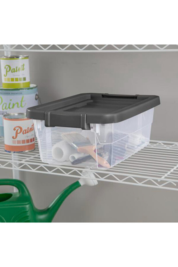 Latch Closure Modular Stacker Storage Box 16 Quart - 4