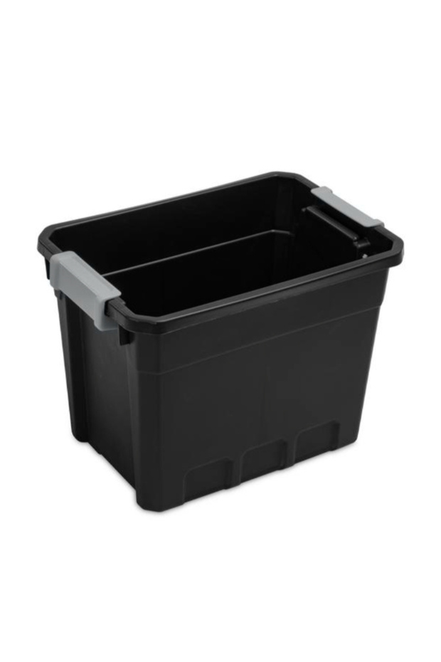 Latch Closure Rectangular Stacker Storage Tote 7.5 Gal - 2