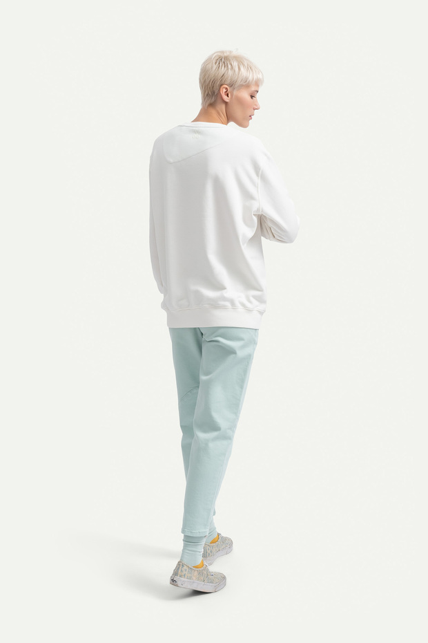 Erkek Basic Regular Sweatshirt - Ruga - Off White - 8