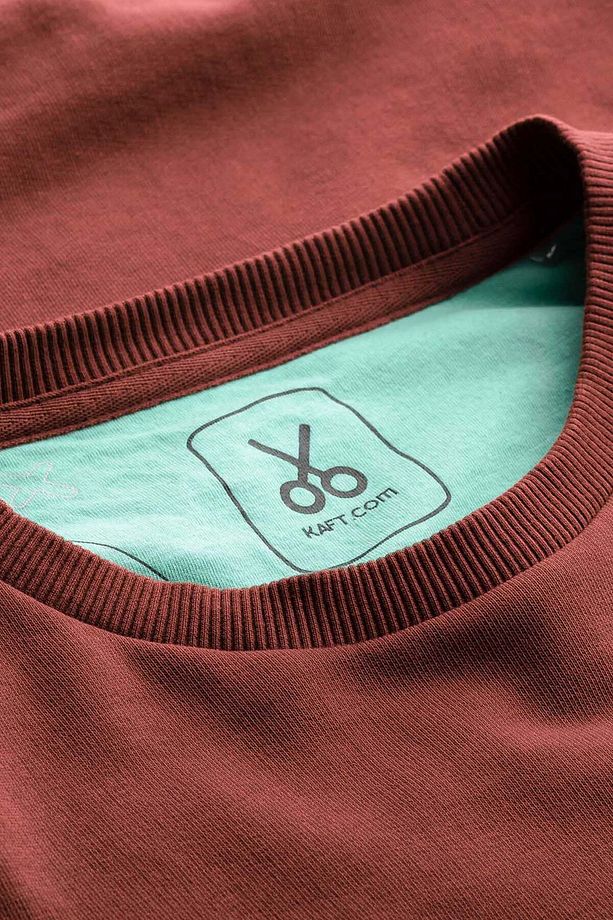 Unisex Basic Regular Sweatshirt - Ruga - Brick - 7