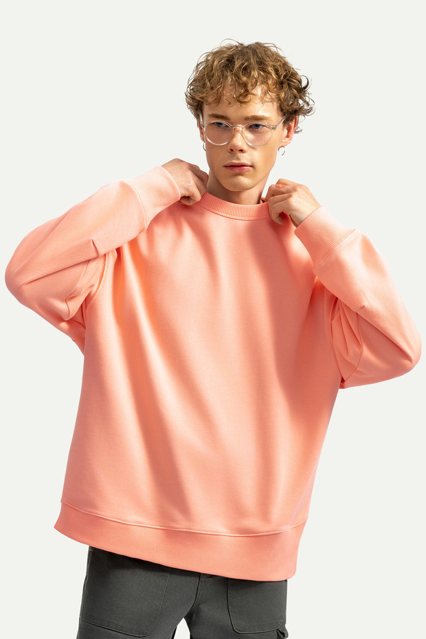 Erkek Basic Relax / Oversize Sweatshirt - Ruden - Canyon - 4