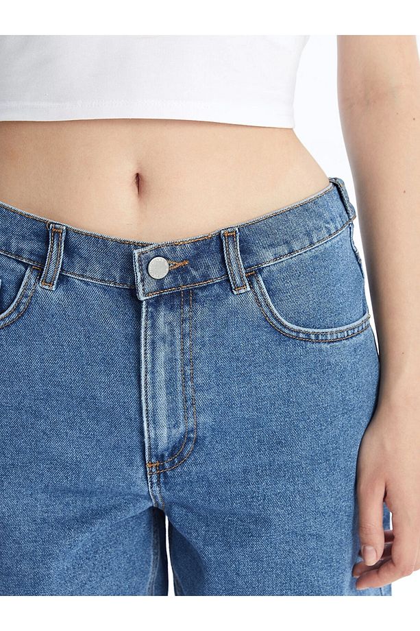 LCW Jeans Indigo Bermuda Fit Kadın Jean Şort - 3