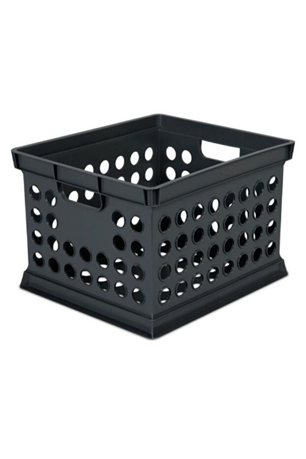 Multipurpose Durable Plastic Storage Crate 3 Quart - 1