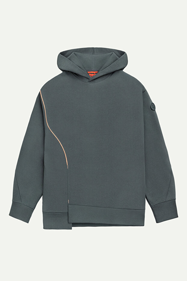 Erkek Basic Relax / Oversize Hoodie Sweatshirt - Hugraf - Storm - 1