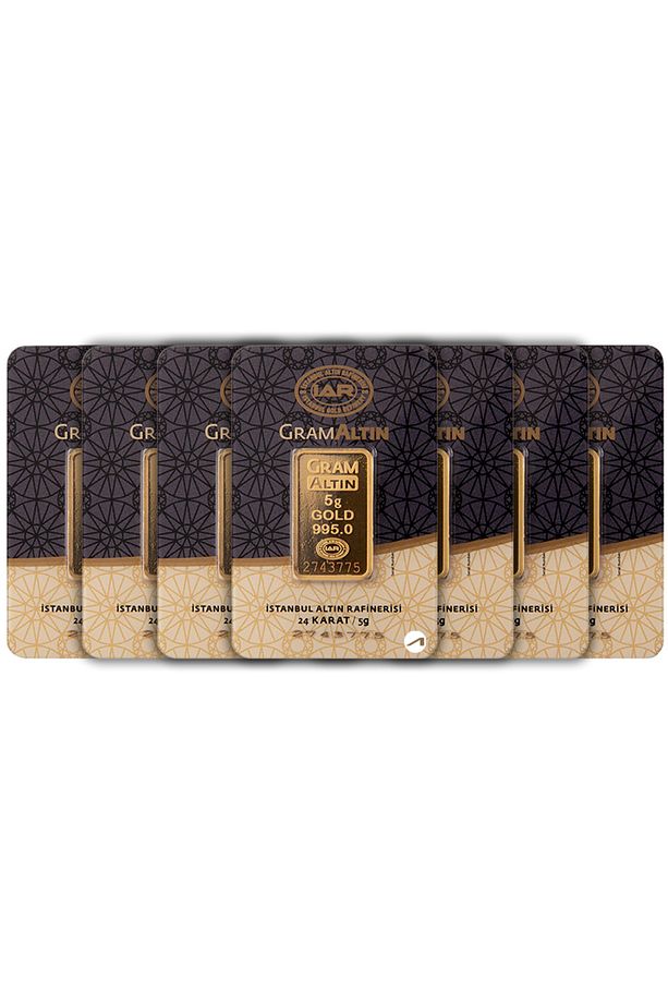 7 Adet 5 gr 24 Ayar Iar gram Altın - 1