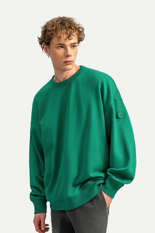 Unisex Basic Relax / Oversize Sweatshirt - Ruden - Forest Shade - 4