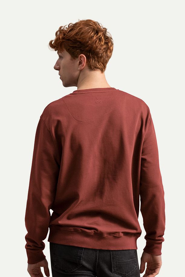 Unisex Basic Regular Sweatshirt - Ruga - Brick - 4