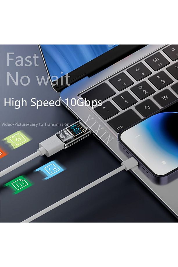 Type-C USB adaptörü USB-A 3.2 soket dönüştürücü, OTG MacBook, Samsung ve diğer C tipi cihazlar için - 2