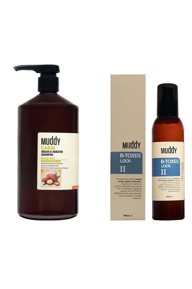 Zayıf Saçlara Cabın Argan&keratın Şampuan 1000ml Ve B-toxes Lock 2 Durulanmayan Saç Sütü 190ml - 1