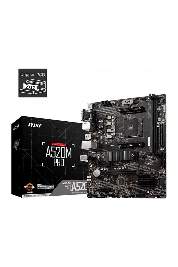 A520M Pro Amd A520 Soket Am4 Ddr4 4600 Mhz(Oc) M.2 Anakart - 1
