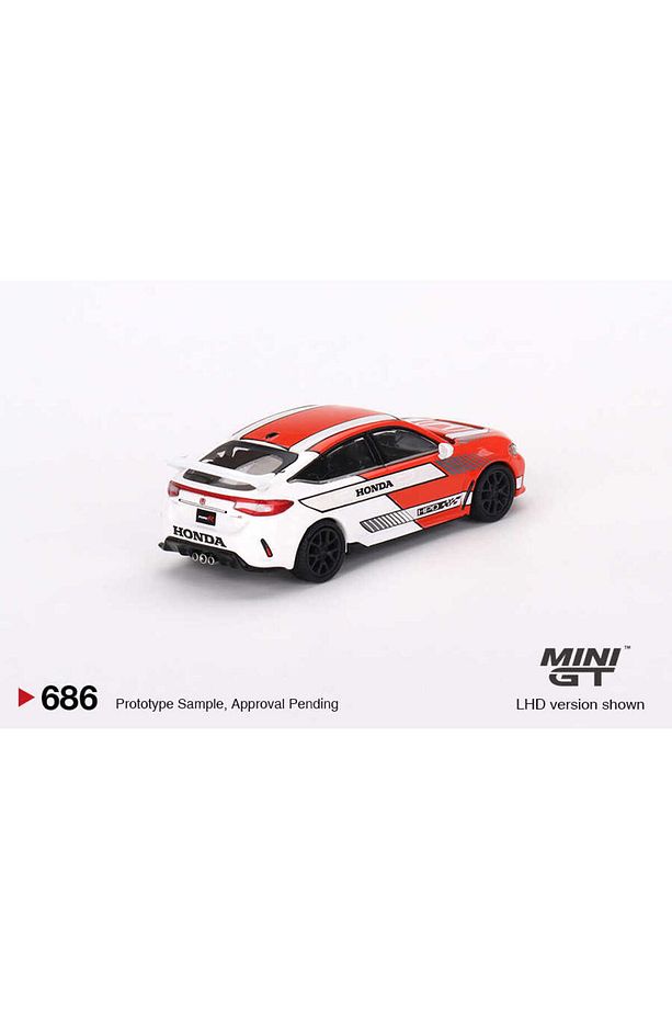 1:64 Honda Civic Type R #1 2023 Pace Car Red Model Araba - 3