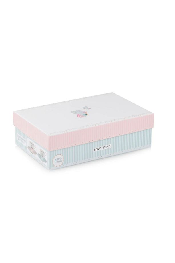 LCW HOME Karişik Kelebek Baskılı 2 Kişilik Porselen Kahve Fincan Takımı 80 Ml - 5