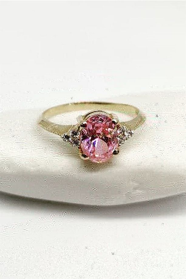 Pembe Kuvars Evlilik Teklif Yüzük - Ak761 - 3