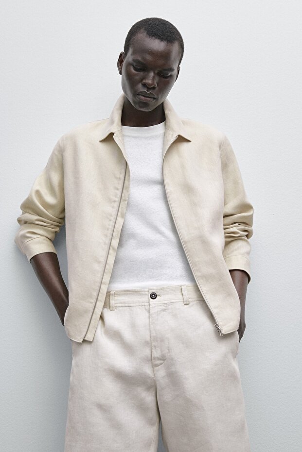 %100 keten bermuda - 4