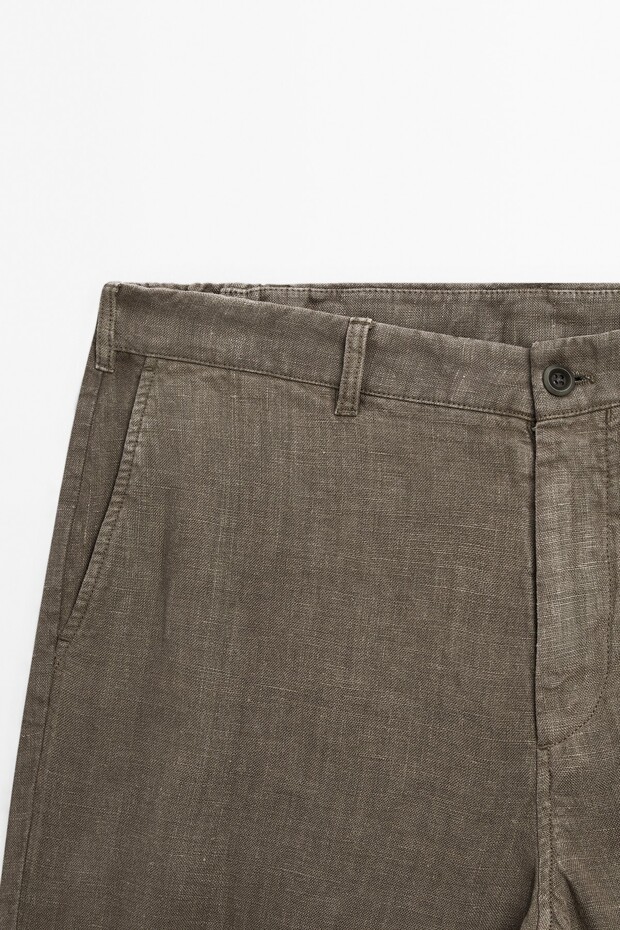 %100 keten bermuda - 7