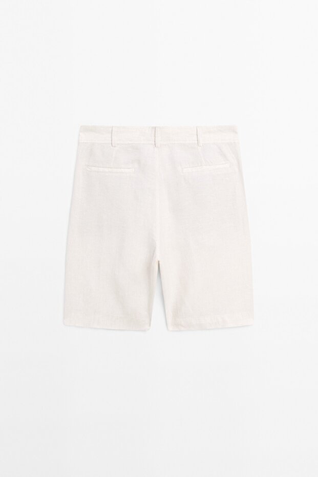 %100 keten bermuda - 8