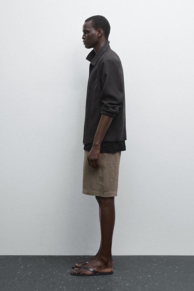 %100 keten bermuda - 5