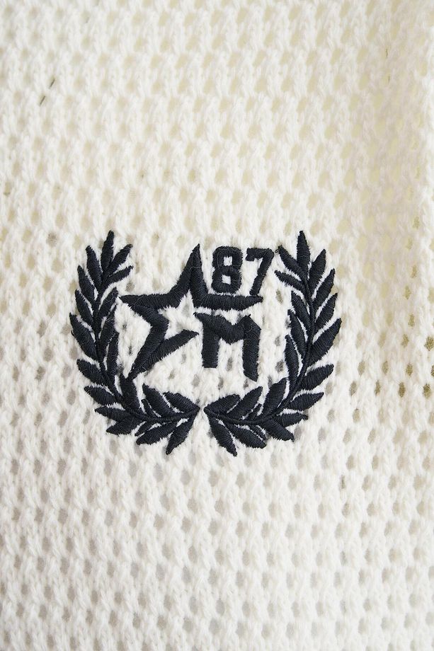Mchnst Knıt College Style Tee Ecru - 4