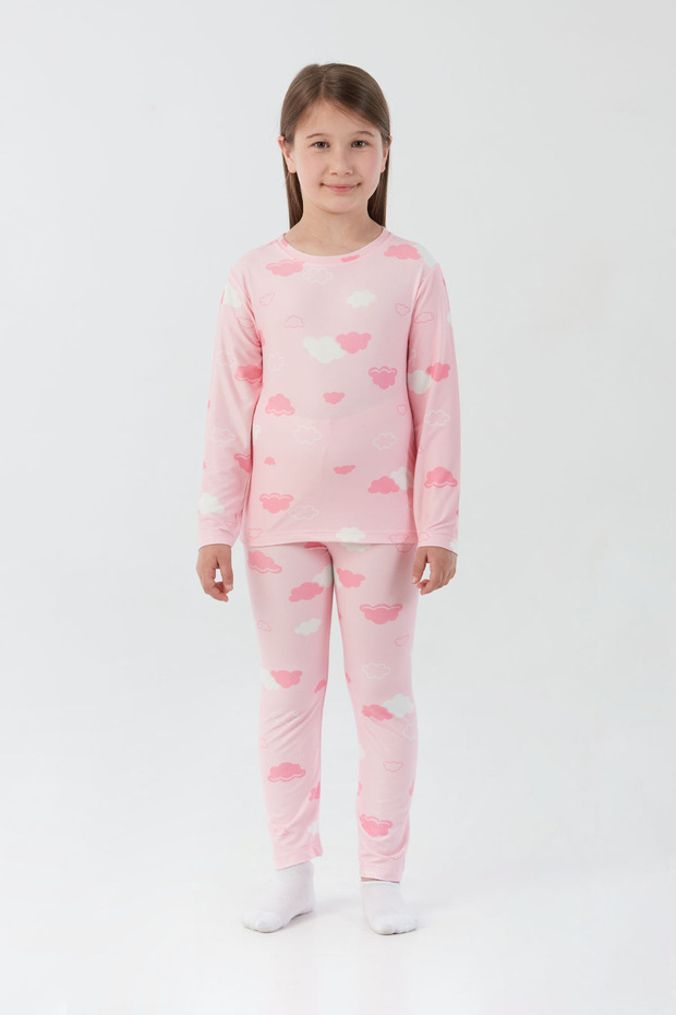 Sada dívčího pyžama se vzorem Cloud - 2