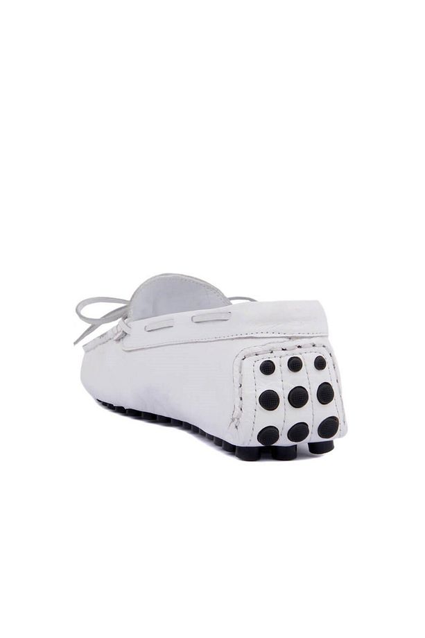 - Beyaz Deri Marine Serisi Erkek Loafer - 5