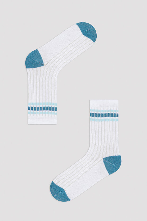 جوارب للأولاد مكونة من 3 قطع منقوشة باللون الأبيض - 3