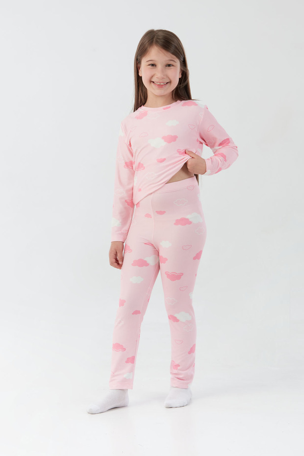 Sada dívčího pyžama se vzorem Cloud - 6