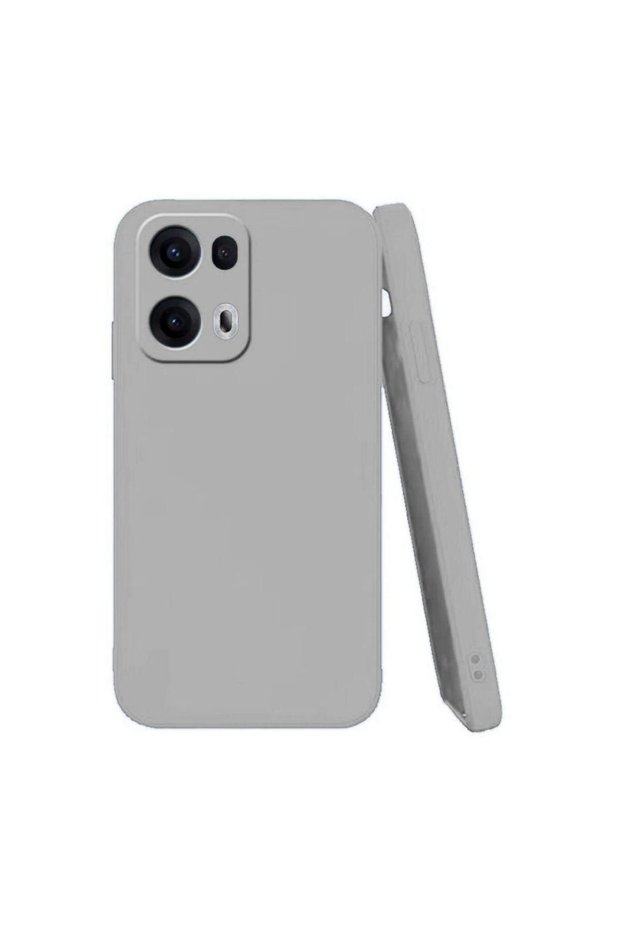 Oppo Reno 13 Pro Compatible Silicone Case - Flexible Pastel Color Cover with Camera Protection - Gray