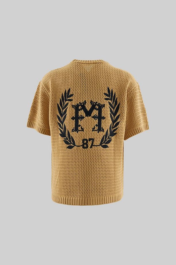 Mchnst Knıt College Style Tee Soft Beıge - 1