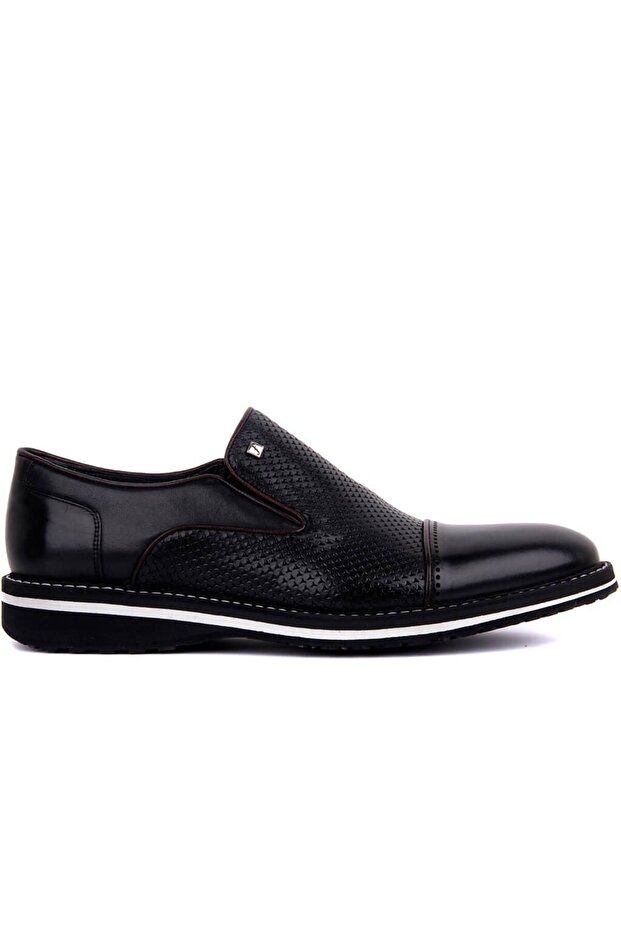 Fosco - Black Leather Men's Casual Shoes 290-9525