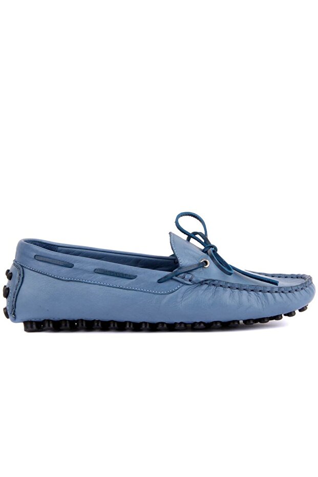 - Denim Blue Leather Men's Loafer 101-3791-11169