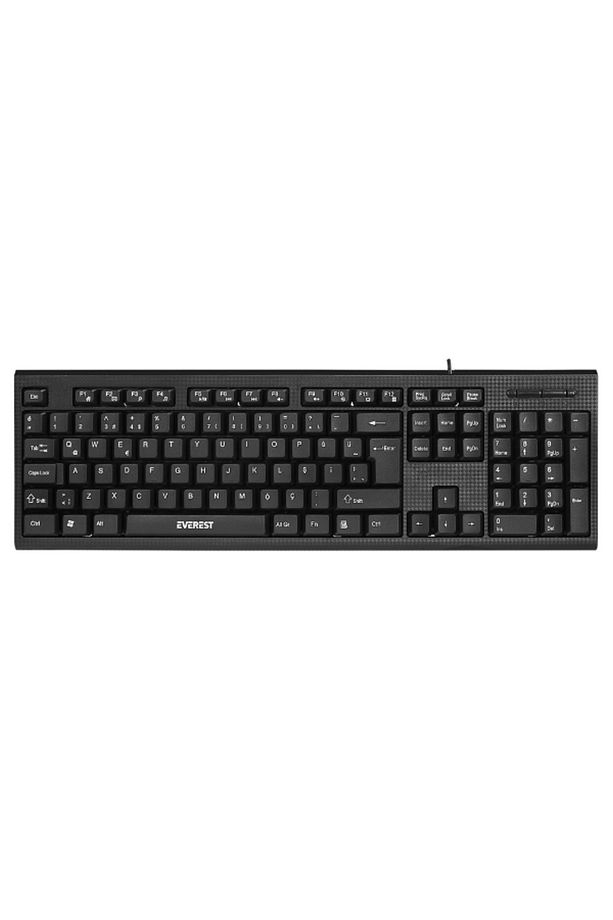 Siyah USB Q Standart Klavye Slim Sessiz Yumuşak Tuş Klavye USB Tak Çalıştır - 4