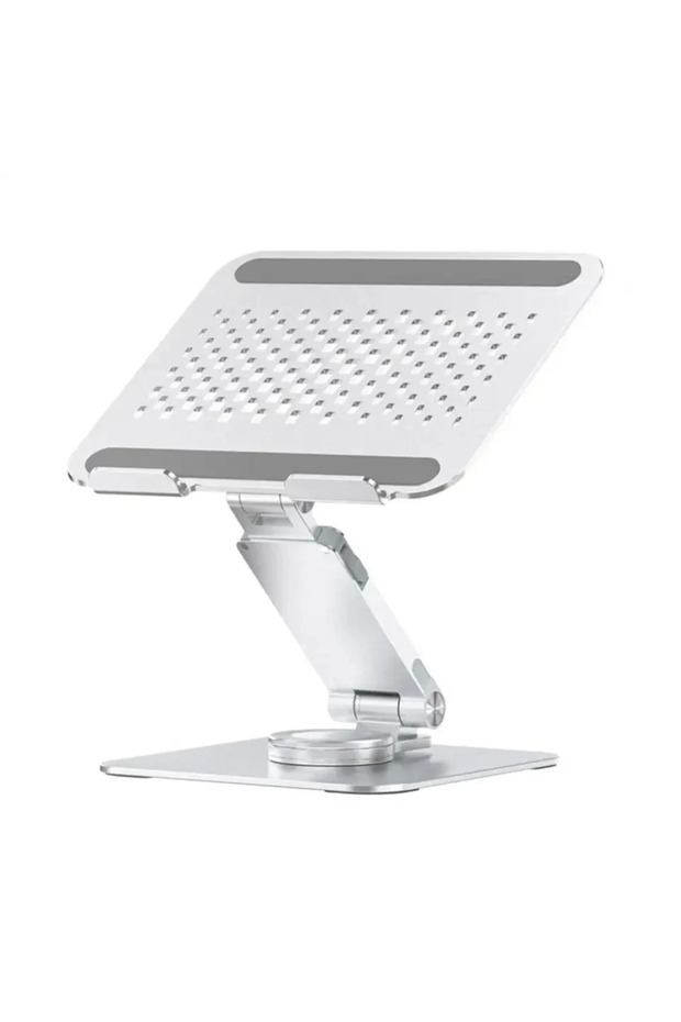 Laptop Stand for desk with 360° Rotating Base, Adjustable Stand Height, Foldable & Portable