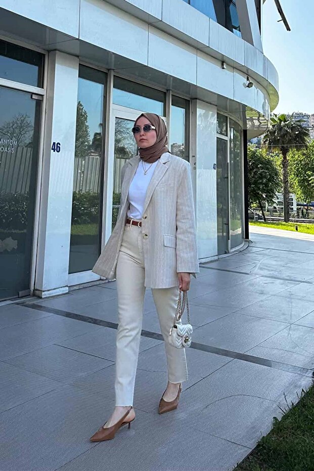 Keten Oversize Ceket - 2