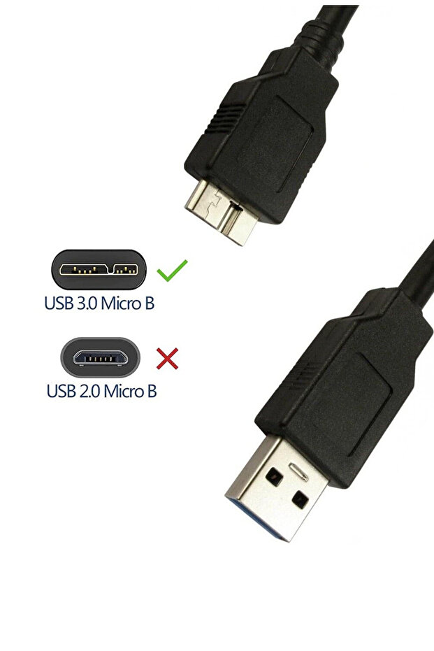 كابل USB 3.0 من Micro A إلى B لمحركات الأقراص الصلبة الخارجية Seagate وToshiba وSamsung باللون الأسود - 5