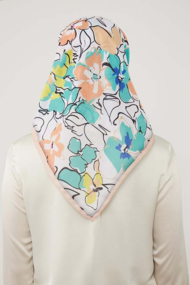 وشاح قطني ناعم بنمط البرسيم الأخضر - 4