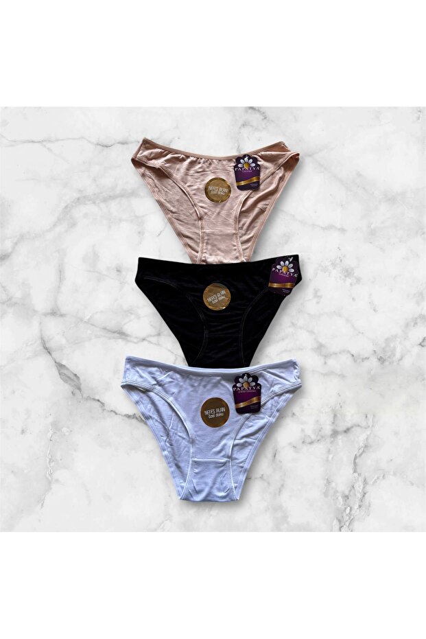 Nefes Alan Özel Doku Üçlü Bambu Slip Kilot - 1