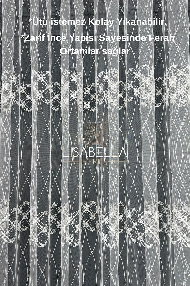 Kristal ışıltı tül (1x2.5 Pile Dikişli) ütü istemez. - 4