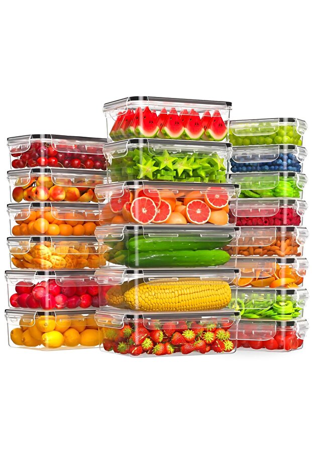 48 PCS Airtight Food Storage Containers with Lids Plastic Storage Meal Prep Containers