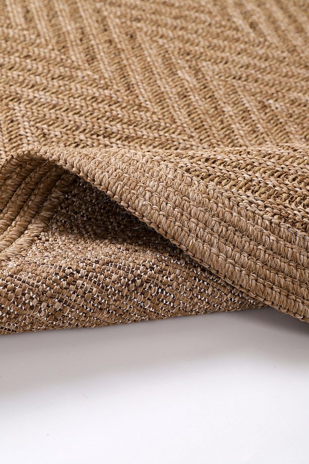 Jüt Tabanlı Hasır Dokuma Örme Bohem Antialerjik Kilim - 5