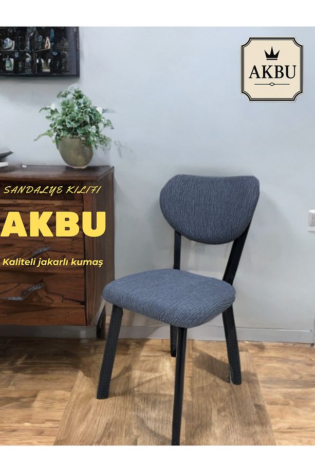 A Kalite Elma Sandalye Kılıfı Jakarli Ağaç Desen Yüksek Kaliteli Esnek Lastikli (1 adet) - 1