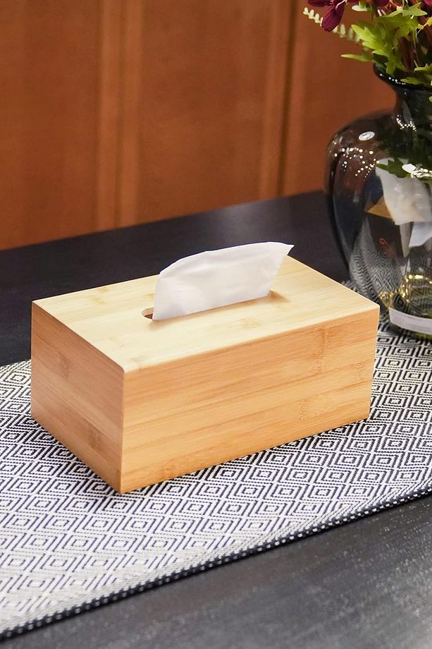 Çok Amaçlı Bambu Peçetelik ve Düzenleme Kutusu 25x14x7,5 cm - 5