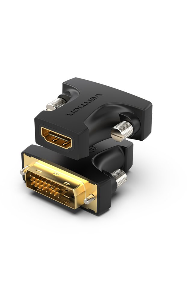 HDMI Female to DVI (24+1) Male Adapter Black
