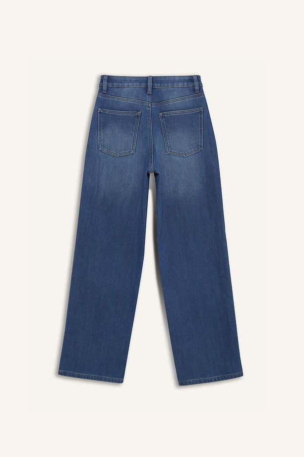 Relax Fit Yüksek Bel Uzun Jean Pantolon C9615AX24WN - 3