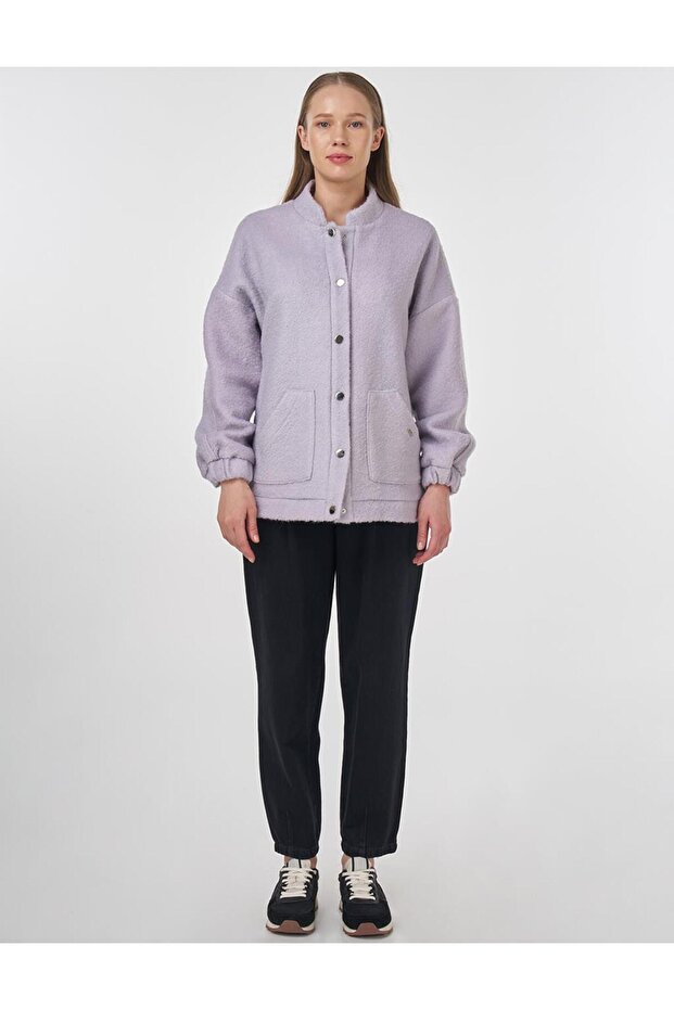 سترة بومبر بإغلاق سريع أرجواني فاتح - 3