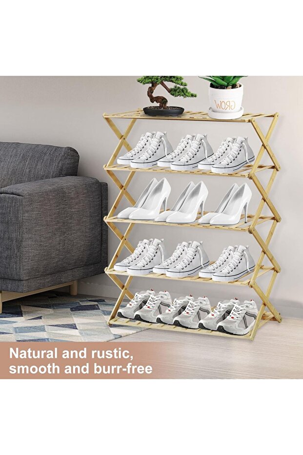 رف أحذية من الخيزران من سكاي تاتش - 5