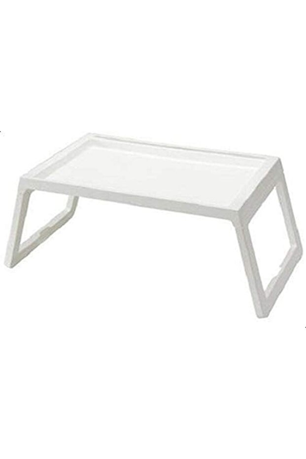 طاولة سرير بلاستيكية قابلة للطي - أبيض - 1