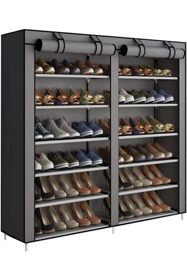 Fabric Shoes Rack Cabinet Closet Shoe Storage Organizer with Cover