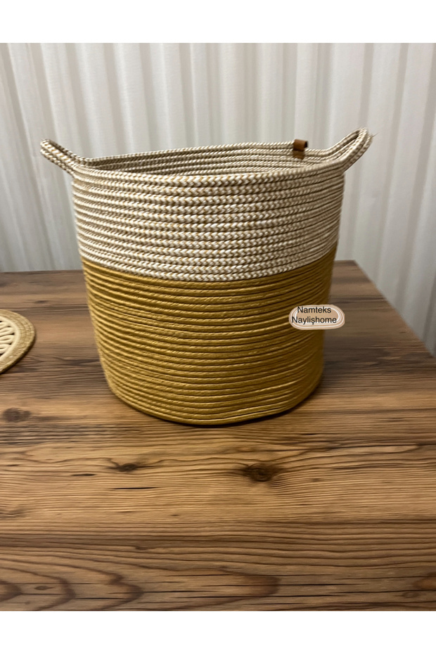 30*30 Basket with Handle Gift Money Box Wicker Jute Organize