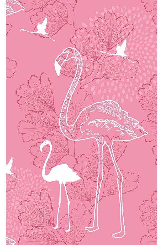 Flamingo Leaf Patterned 75X150Cm - 2